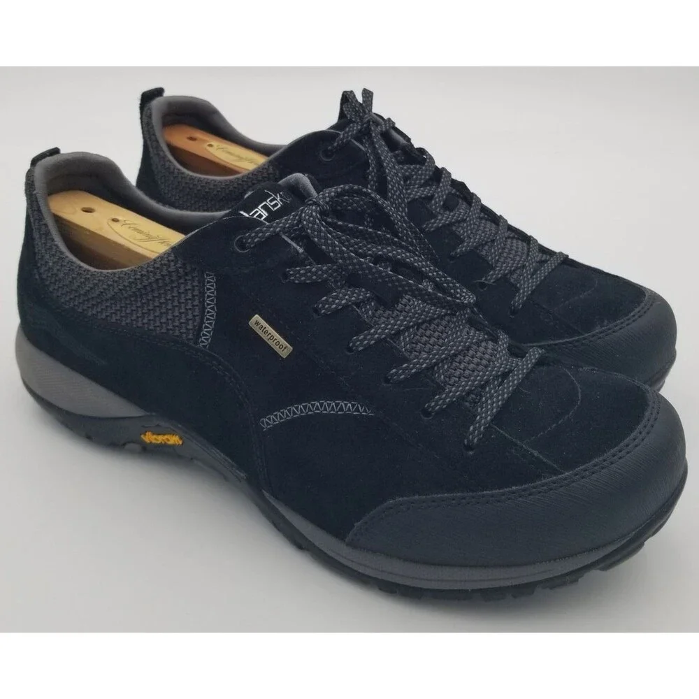 Dansko Paisley Waterproof Black Suede Sneaker Women's Size EU 42 Wide US 11.5-12